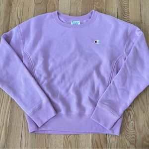 VTG Champion Weave Sweatshirt Women's Xsmall Lavendar Crewneck Pullover 2000s